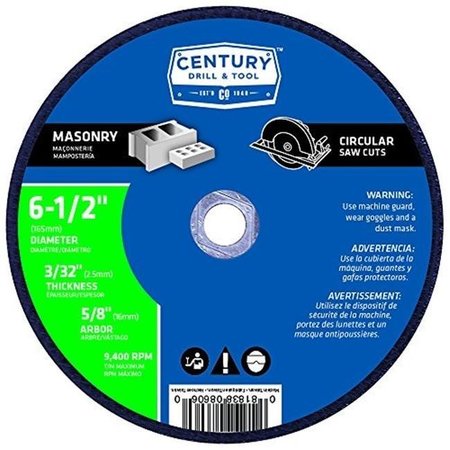 CENTURY DRILL & TOOL Century Drill & Tool 8606 Type 1A Abrasive Blade - 6.5 x 0.093 in. 8606